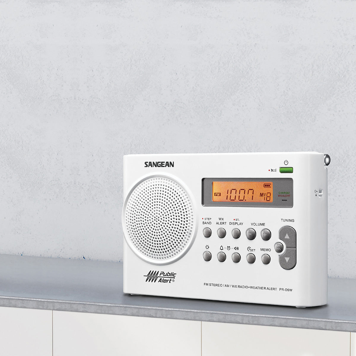 SANGEAN PR-D9W AM/FM/NOAA Alert Weather Radio with Public Alert Certification