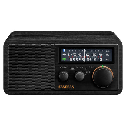 Sangean SG-118 AM/FM Bluetooth Wireless Radio with Walnut-Finish Cabinet