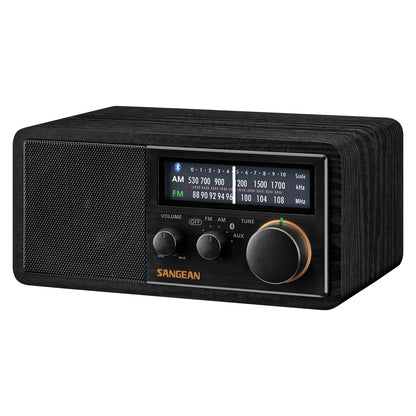 Sangean SG-118 AM/FM Bluetooth Wireless Radio with Walnut-Finish Cabinet
