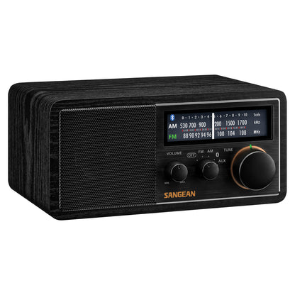 Sangean SG-118 AM/FM Bluetooth Wireless Radio with Walnut-Finish Cabinet