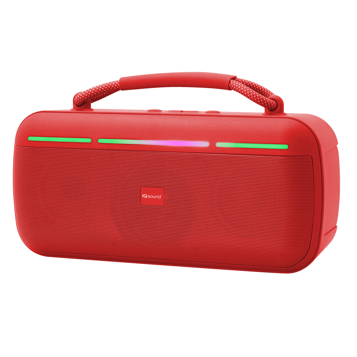 IQ Sound IQ-3521RGB RED Halo Glow Portable Bluetooth Speaker with RGB Lighting