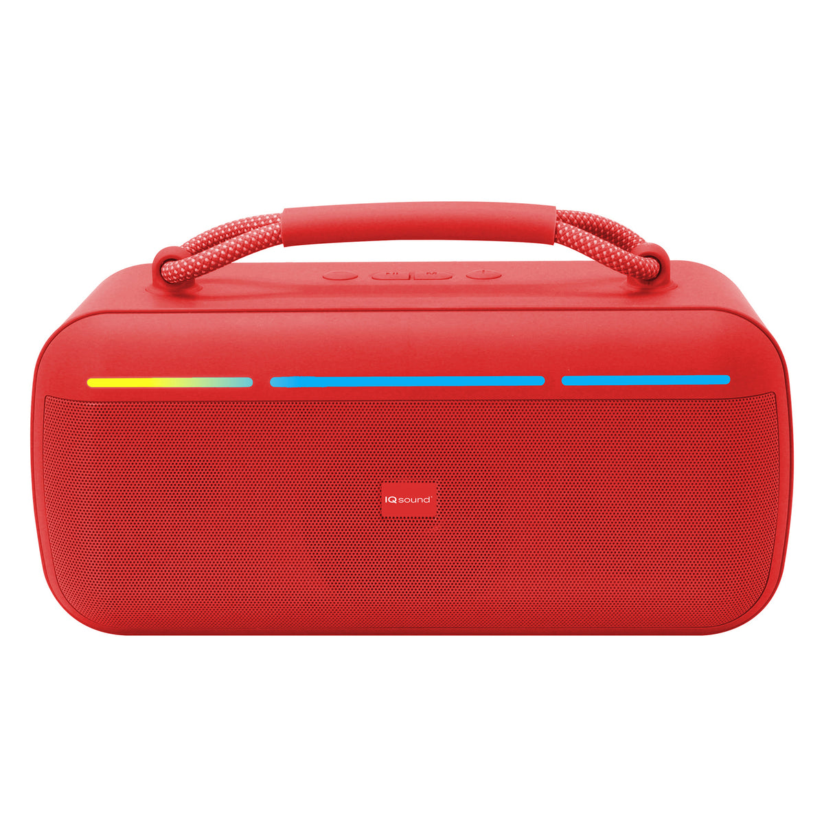 IQ Sound IQ-3521RGB RED Halo Glow Portable Bluetooth Speaker with RGB Lighting