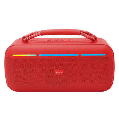 IQ Sound IQ-3521RGB RED Halo Glow Portable Bluetooth Speaker with RGB Lighting