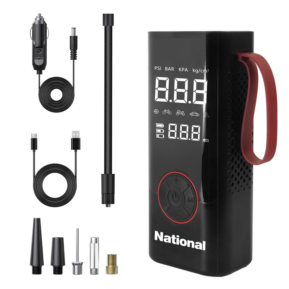 NATIONAL NA-700PAC Portable Air Compressor Inflator with Power Bank