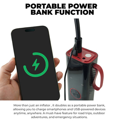 NATIONAL NA-700PAC Portable Air Compressor Inflator with Power Bank