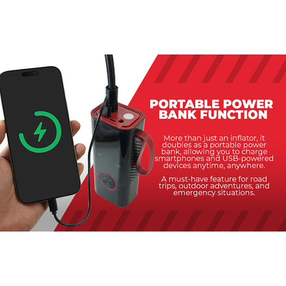 NATIONAL NA-700PAC Portable Air Compressor Inflator with Power Bank
