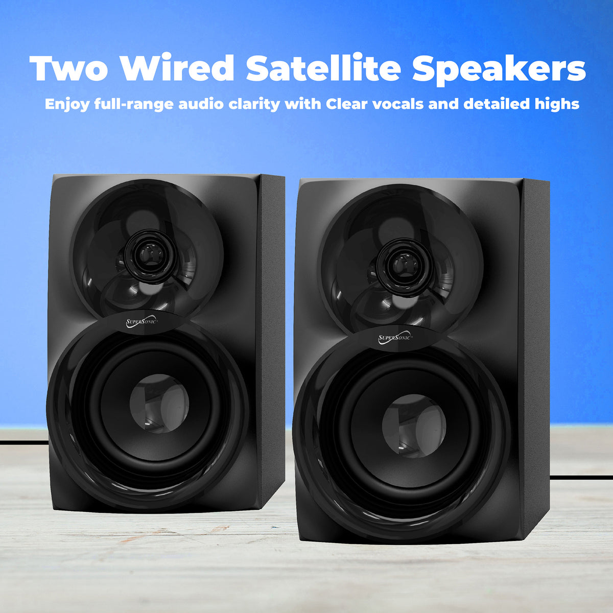 Supersonic SC-1136BT 2.1-Channel Multimedia Speaker System with Bluetooth