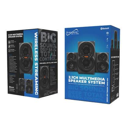 Supersonic SC-1136BT 2.1-Channel Multimedia Speaker System with Bluetooth