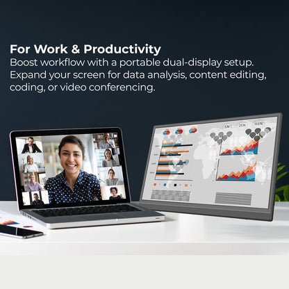 SUPERSONIC SC-1501 15.6-Inch Full HD Portable IPS Monitor