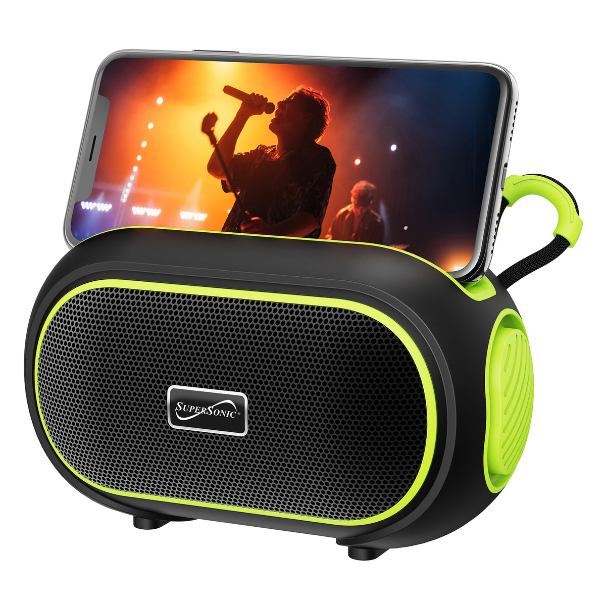Supersonic SC-2334BT GRN Portable Bluetooth Speaker with FM Radio, USB and microSD Support