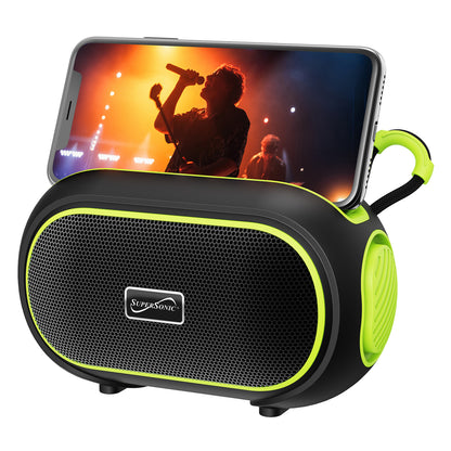 Supersonic SC-2334BT GRN Portable Bluetooth Speaker with FM Radio, USB and microSD Support