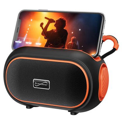 Supersonic SC-2334BT ORG Portable Bluetooth Speaker with FM Radio, USB and microSD Playback