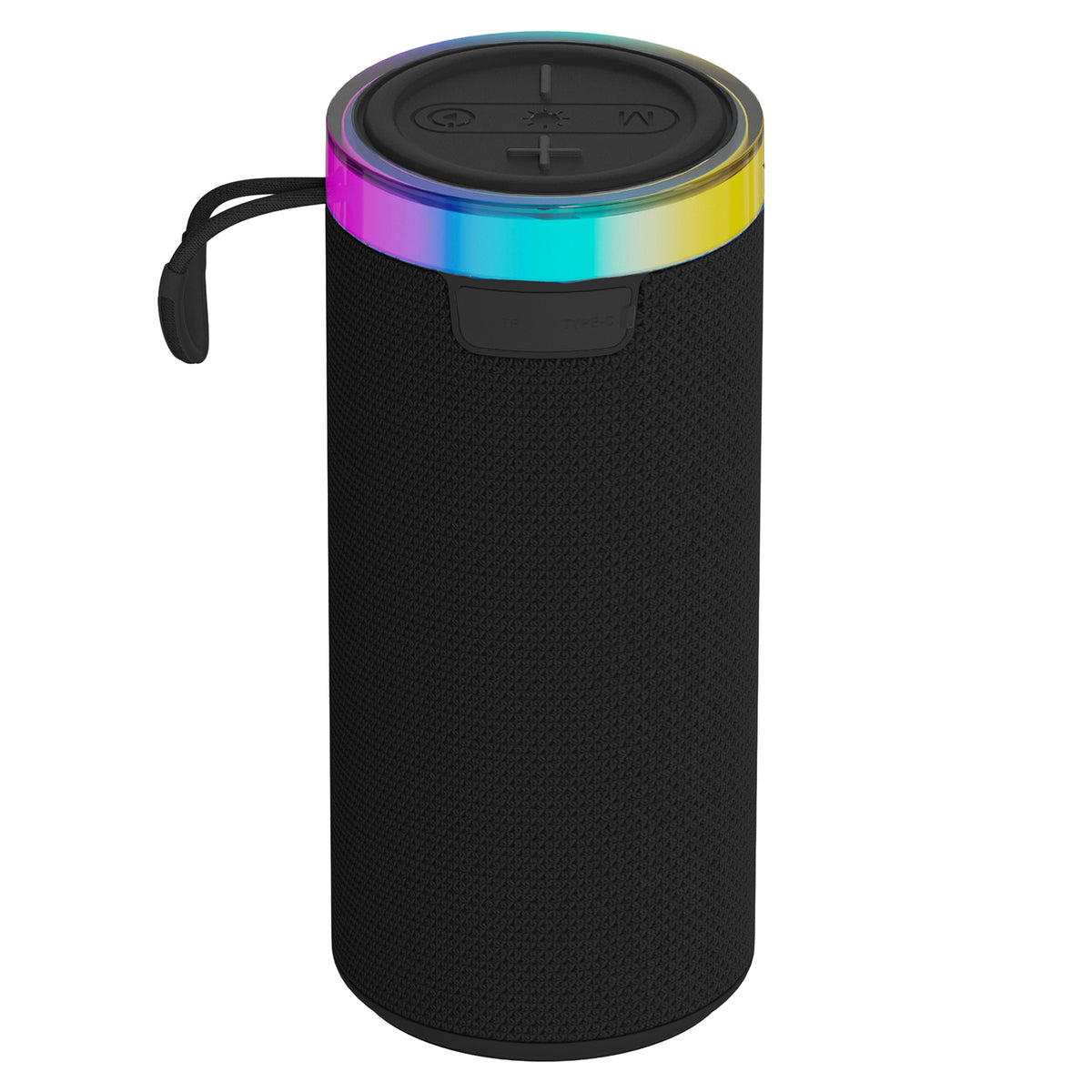 SUPERSONIC SC-2440BT BLK Portable Bluetooth Speaker with LED Lights, FM Radio and TWS
