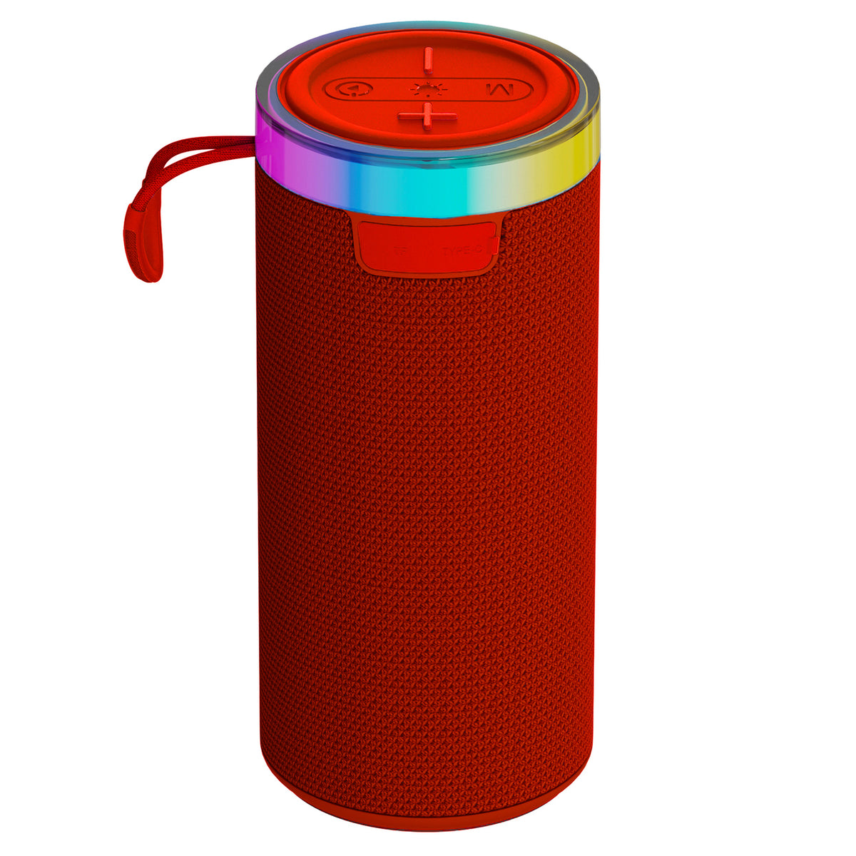 SuperSonic SC-2440BT RED Portable Bluetooth Speaker with LED Lights