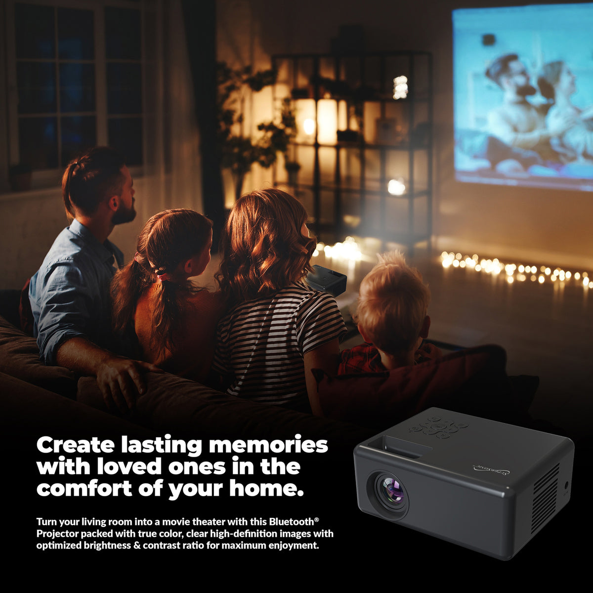 SUPERSONIC SC-280P Compact HD LED Projector