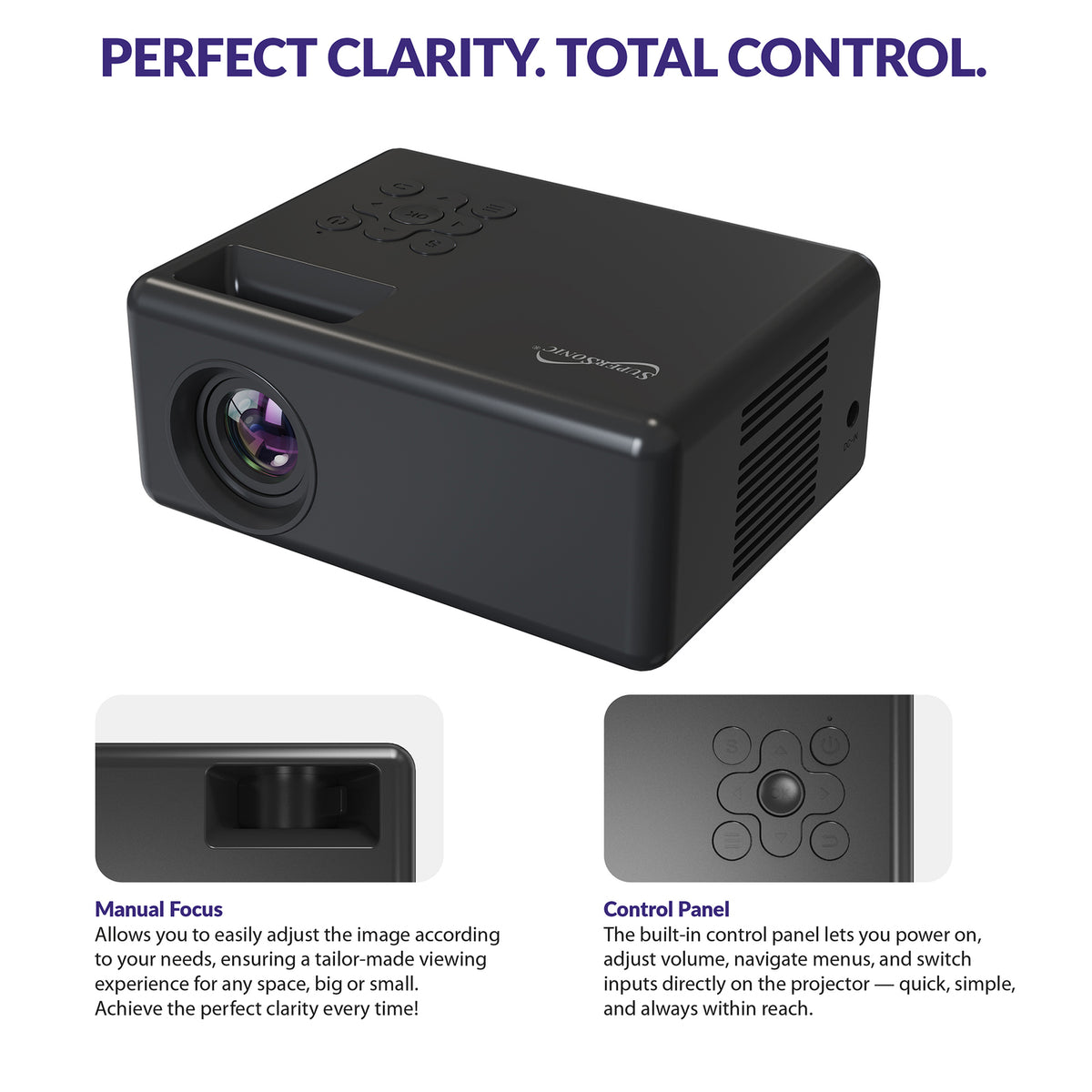 SUPERSONIC SC-280P Compact HD LED Projector