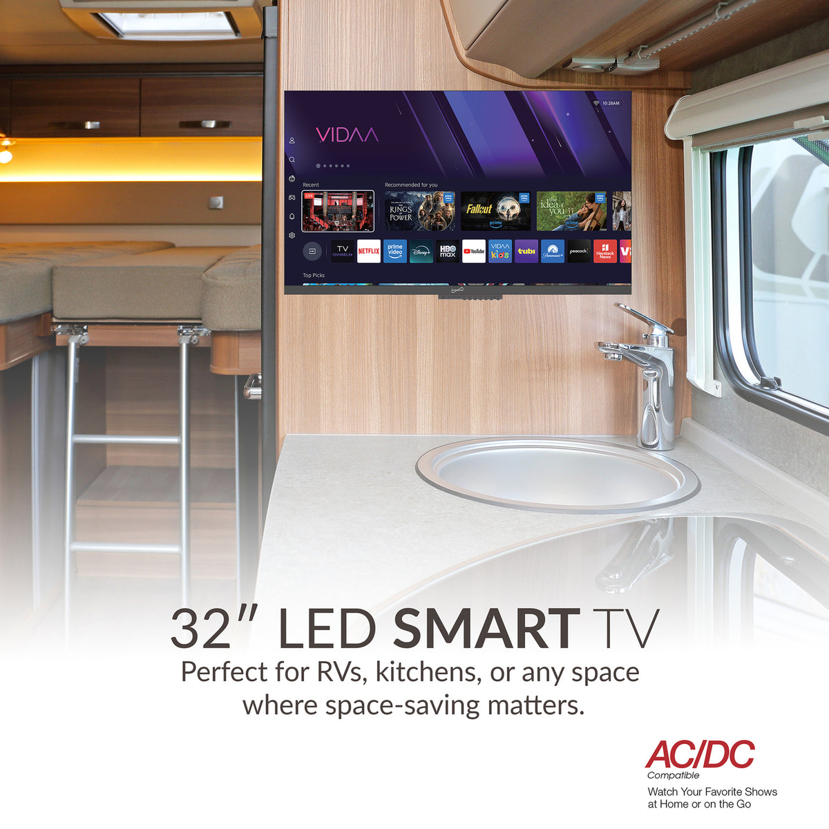 SuperSonic SC-3220VTV 32-Inch Smart LED TV with VIDAA, Wi-Fi, and HDMI