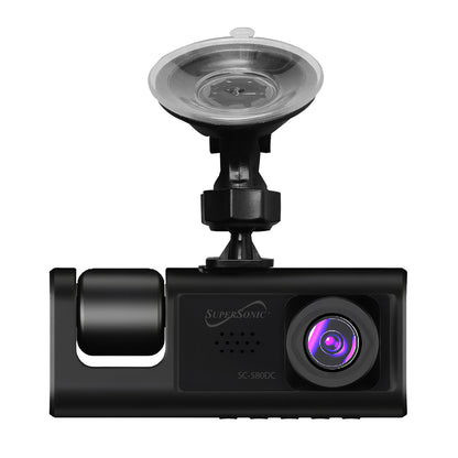 SuperSonic SC-580DC RoadEyePro 1080p 3-Channel Dash Cam with Front, Cabin, and Rear Cameras