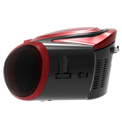 Supersonic SC-726BT Red Portable CD Boombox with Bluetooth, AM/FM Radio and Auxiliary Input