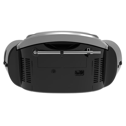 SUPERSONIC SC-726BT SLV Portable CD Boombox with Bluetooth, AM/FM Radio and Auxiliary Input