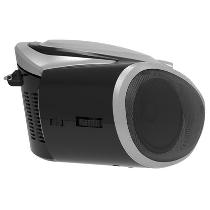 SUPERSONIC SC-726BT SLV Portable CD Boombox with Bluetooth, AM/FM Radio and Auxiliary Input