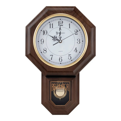 TIMEKEEPER 17-inch Wood Pendulum Wall Clock with Westminster Chime - Model 180WAGM
