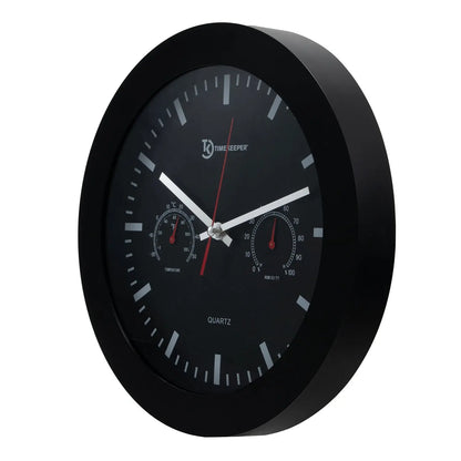 TIMEKEEPER 12-Inch Temperature and Humidity Wall Clock Model 6990
