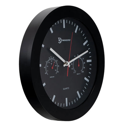 TIMEKEEPER 12-Inch Temperature and Humidity Wall Clock Model 6990