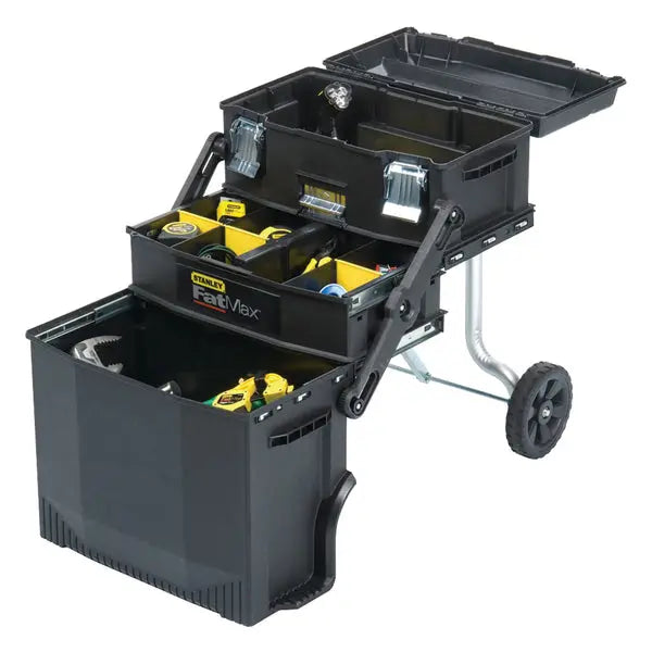 STANLEY 4-in-1 Mobile Work Station with Locking Latch and Heavy-Duty Wheels