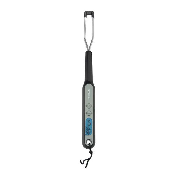 Taylor Precision Products Digital Fork Thermometer with 5 Doneness Levels and 6 Protein Settings