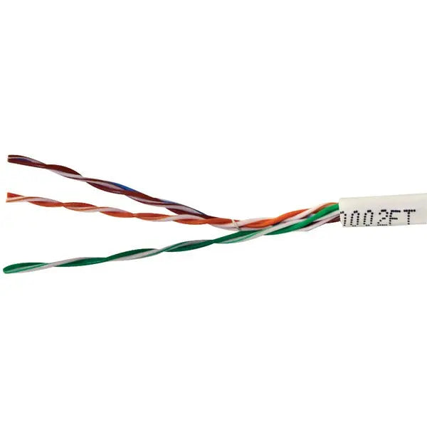 Vericom MBW5U-01441 CAT5E UTP CMR Ethernet Cable, 1000 ft, White