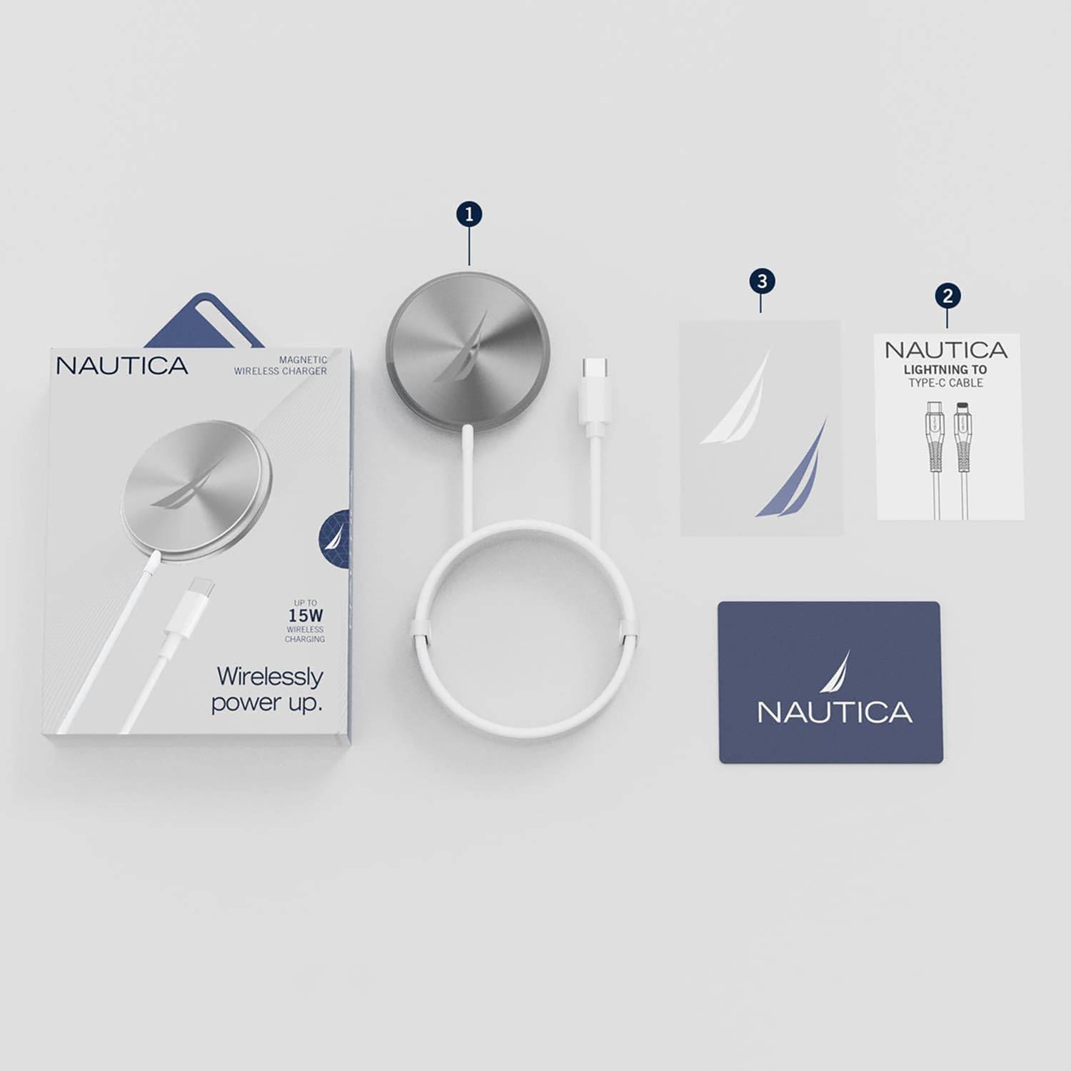 NAUTICA Wireless Charging MagSafe White (Part Number: NTMC01-2)