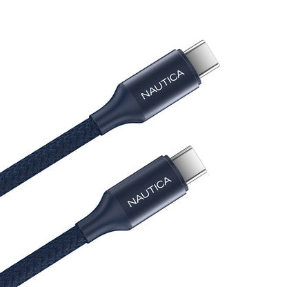 NAUTICA UCCCB17-01-04 4ft USB-C Charging and Data Cable - Navy 3-Pack