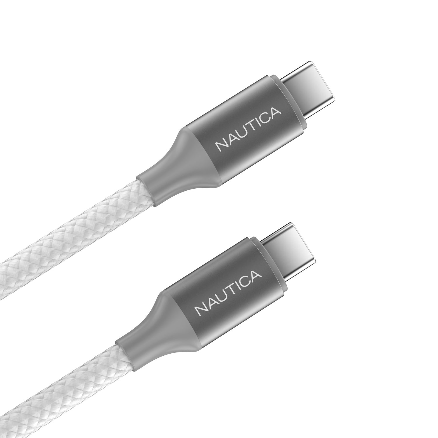 NAUTICA UCCCB17-02-04 4-Foot White USB-C Charging and Data Cable - Pack of 3