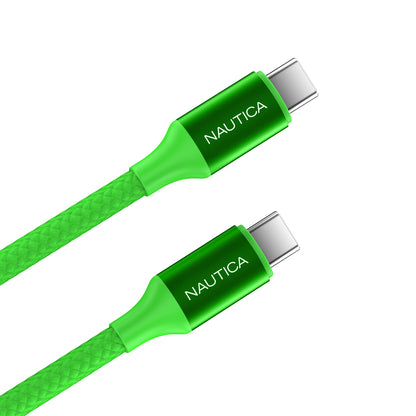 NAUTICA UCCCB17-05-04 3-Pack 4ft Green USB-C Charging and Data Cable