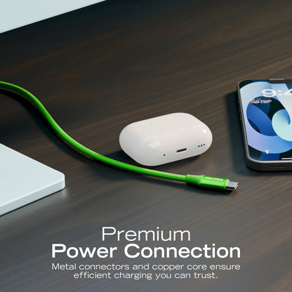 NAUTICA UCCCB17-05-04 3-Pack 4ft Green USB-C Charging and Data Cable