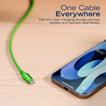 NAUTICA UCCCB17-05-04 3-Pack 4ft Green USB-C Charging and Data Cable