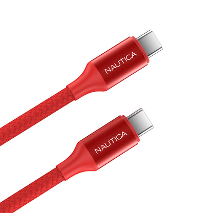 NAUTICA UCCCB17-06-04 4ft Red USB-C Charging and Data Cable (3-Pack)