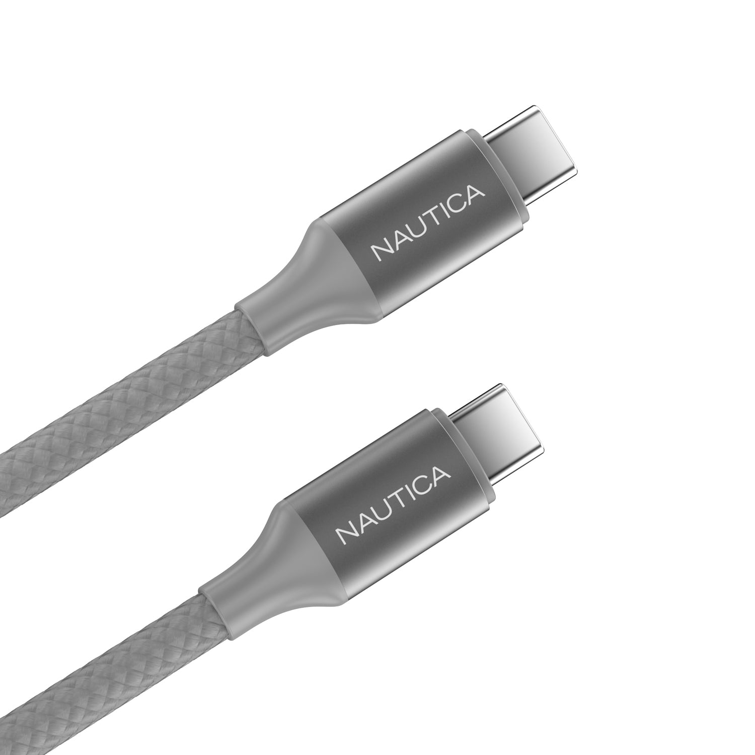 Nautica UCCCB17-08-04 4ft Gray USB-C Charging and Data Cable - Pack of 3