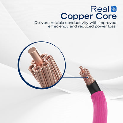 Nautica UCCCB17-09-04 4-Foot Pink USB-C Charging and Data Cable – 3-Pack