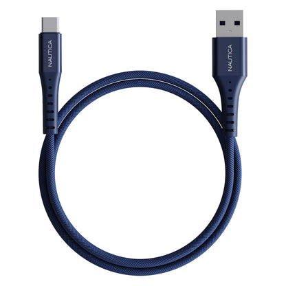 NAUTICA UCCCB02-01-04 4FT USB-A to USB-C Charging and Data Cable in Urban Navy