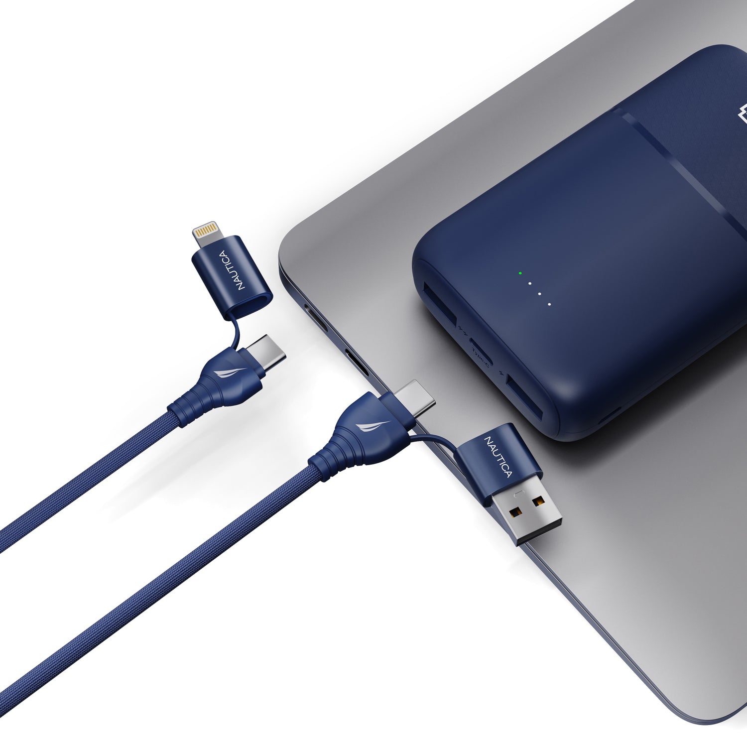 Nautica 4FT 4-in-1 Urban Navy Charging Cable (Part #UCCCB04-01-04)