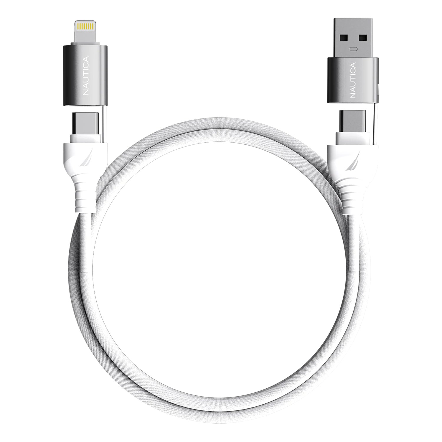 Nautica 4FT 4-in-1 Charging Cable UCCCB04-02-04 for Versatile Device Compatibility
