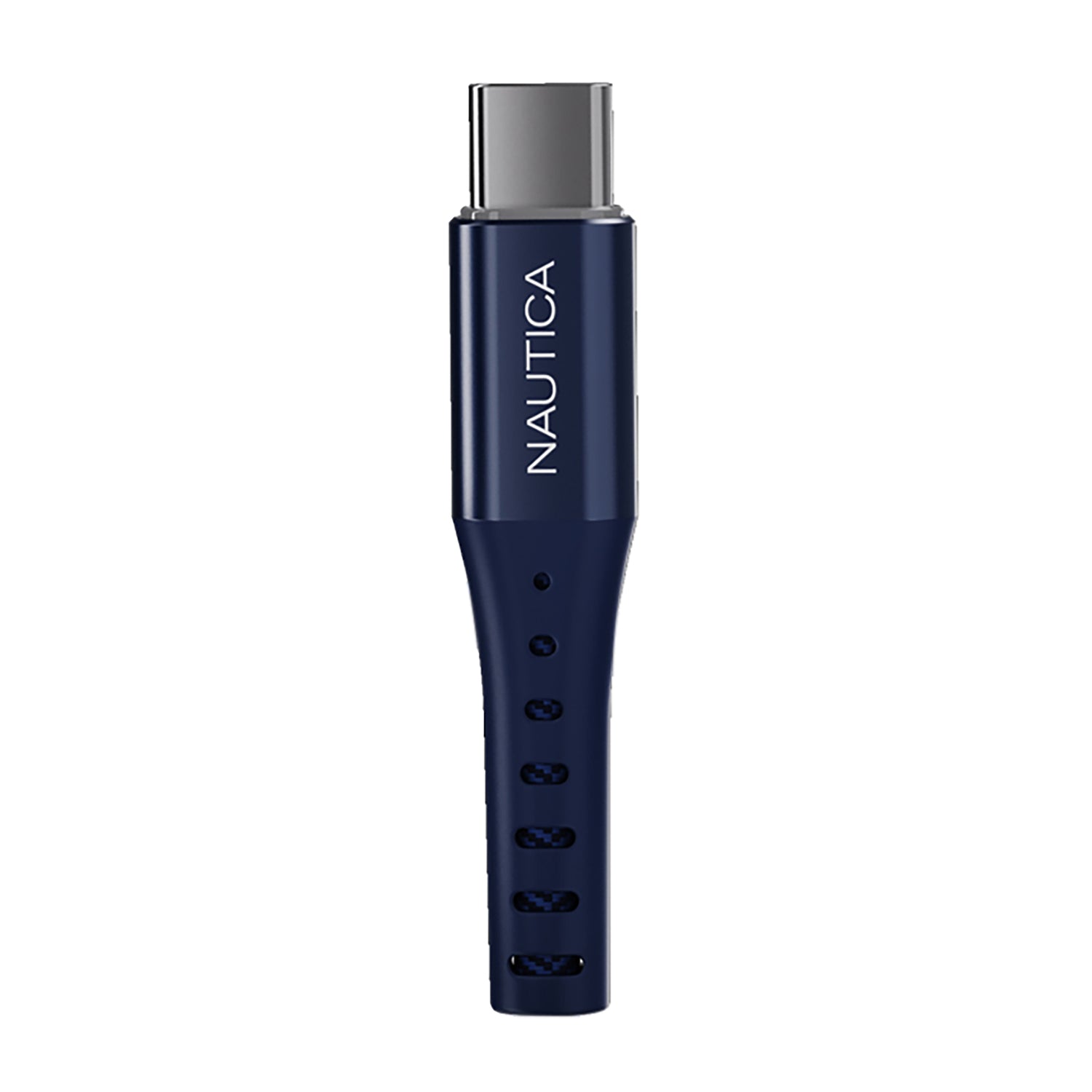 NAUTICA UCCCB10-01-04 4-Foot USB-C Charging and Data Cable with LED Indicator, Navy