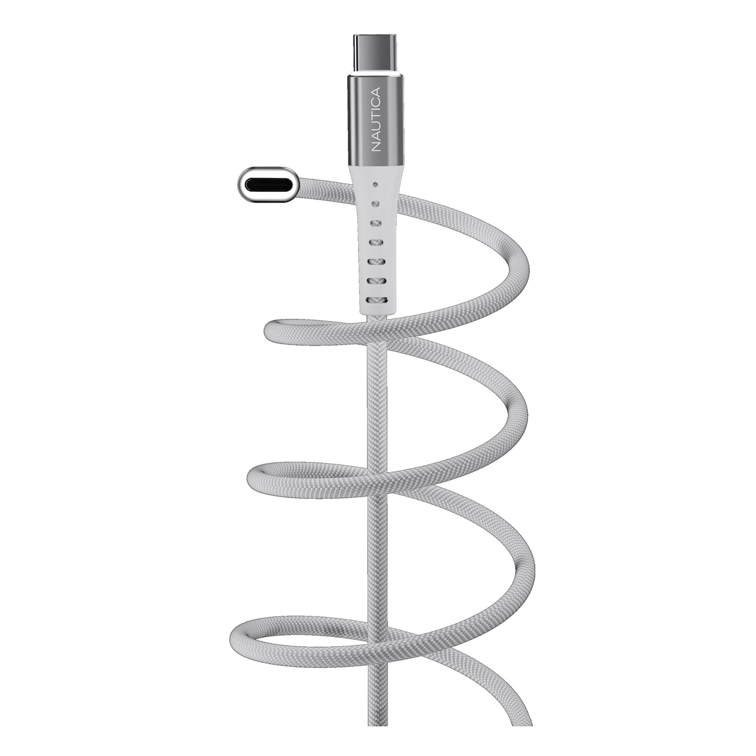 NAUTICA UCCCB10-02-04 4Ft USB-C Cable with LED Light and Fast Charging