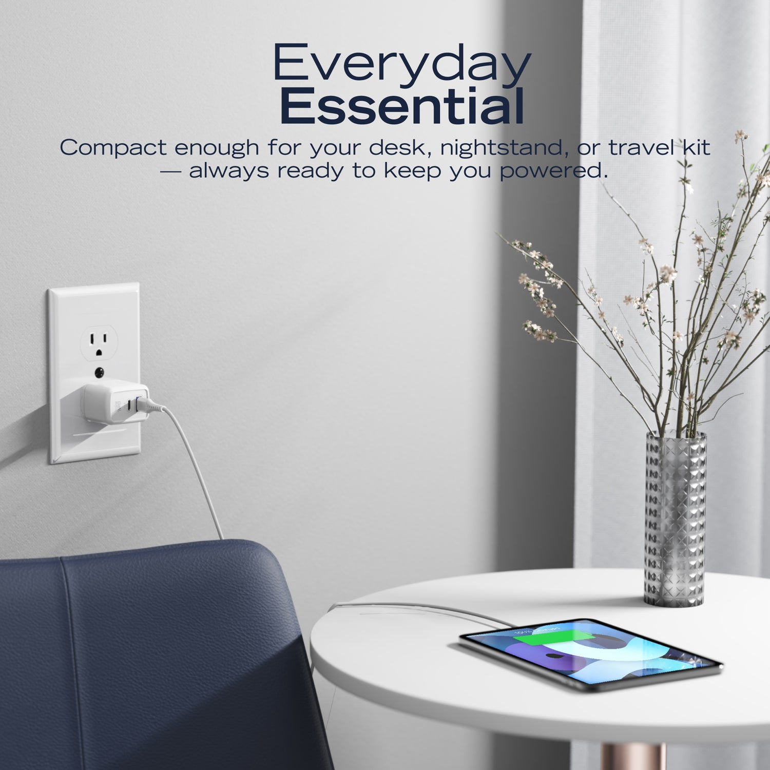NAUTICA 30W USB-C Power Delivery and USB-A Quick-Charge 3.0 Wall Charger (Part Number UCCCH03-02)