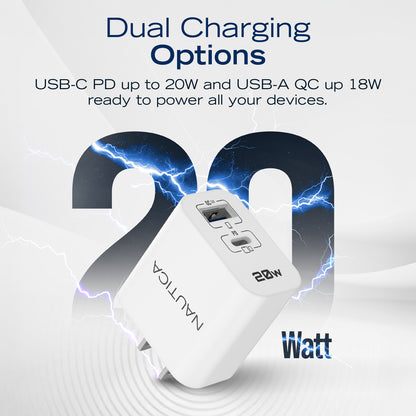 NAUTICA Turan Core 20 Charging Bundle with Dual USB-C Wall Chargers and Cables