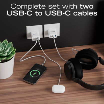 NAUTICA Turan Core 20 Charging Bundle with Dual USB-C Wall Chargers and Cables
