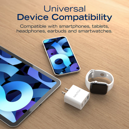 NAUTICA Turan Core 20 Charging Bundle with Dual USB-C Wall Chargers and Cables