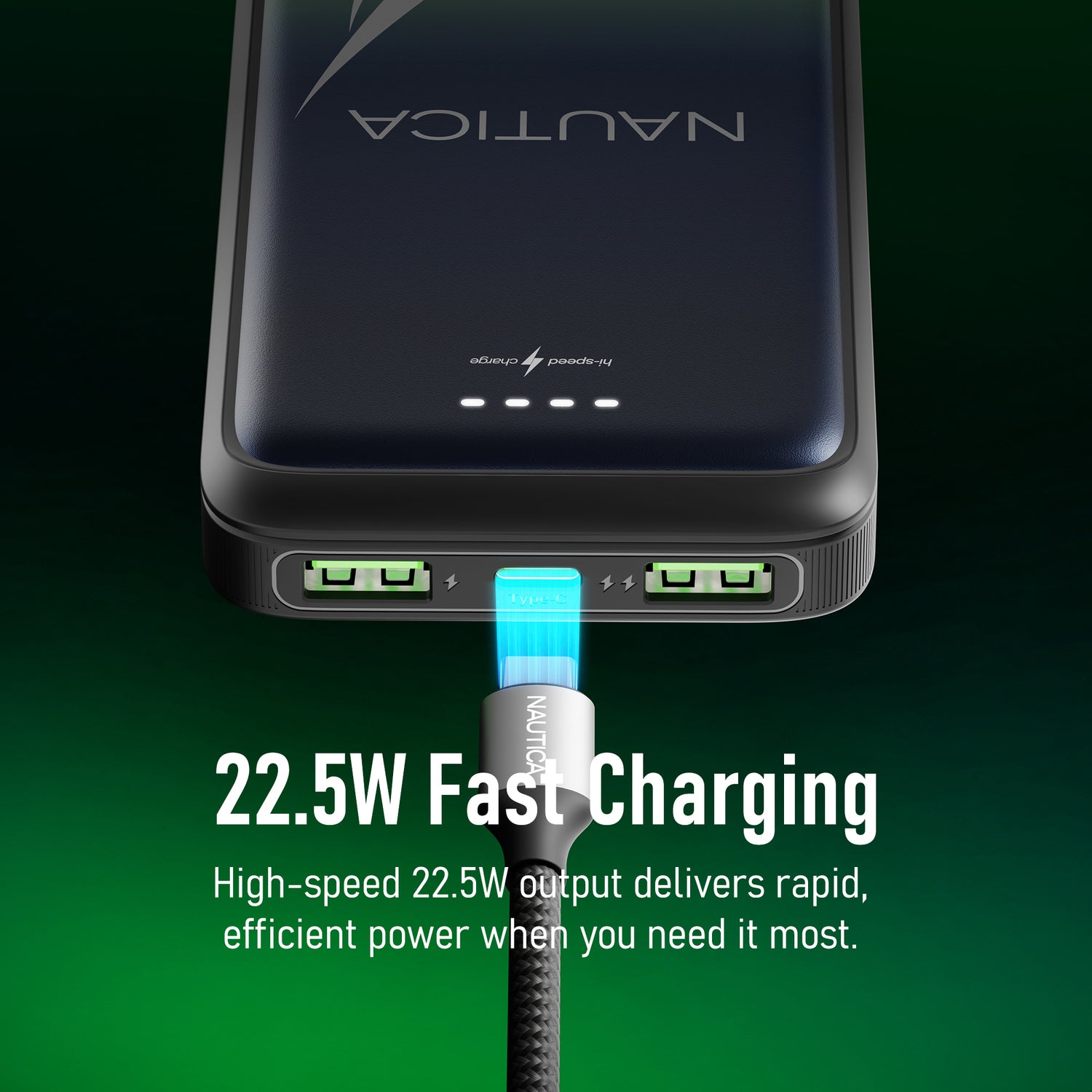 NAUTICA 10KMAH Turan Power Bank UCCPB07-03 with 22.5W USB-C PD Fast Charging